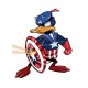 Shirt captain america daffy duck blanc pour homme et femme