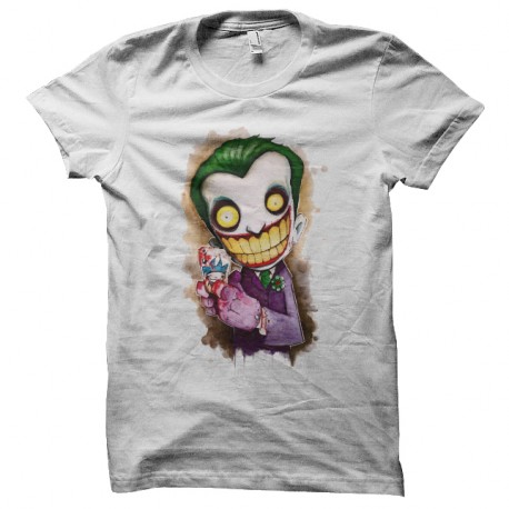 Shirt parodie joker blanc pour homme et femme