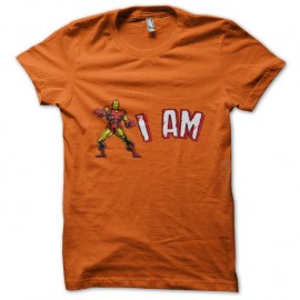 Shirt Iron Man Orange pour homme et femme