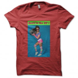 Shirt Back to the 80s rouge pour homme et femme