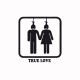 Shirt True Love noir/blanc pour homme et femme