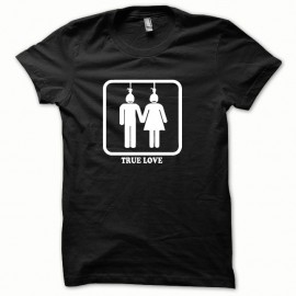 Shirt True Love blanc/noir pour homme et femme