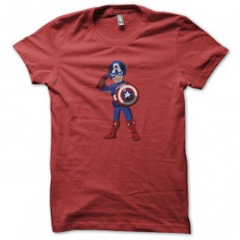 Shirt The Avengers Captain america Rouge pour homme et femme