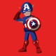 Shirt The Avengers Captain america Rouge pour homme et femme