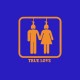 Shirt True Love orange/bleu royal pour homme et femme