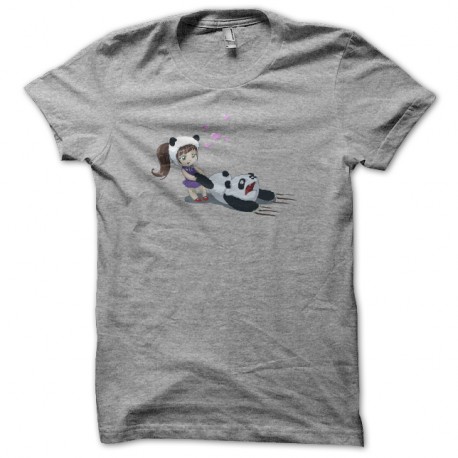 Shirt j'aime les pandas gris pour homme et femme