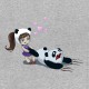 Shirt j'aime les pandas gris pour homme et femme