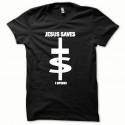 Shirt Jesus Saves me noir pour homme et femme