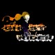Shirt Ghost rider version orange sur noir pour homme et femme