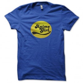 Shirt Anime Girl bleu pour homme et femme