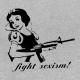 Shirt blanche neige combat sexisme gris pour homme et femme
