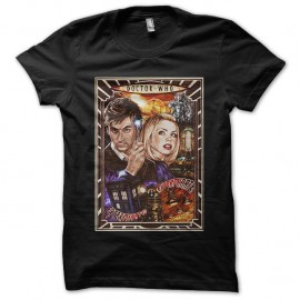 Shirt Doctor Who affiche noir pour homme et femme