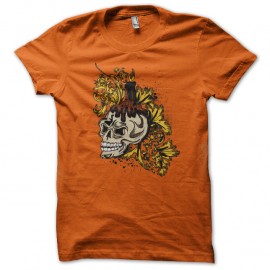 Shirt skull Orange pour homme et femme