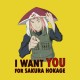Shirt i want you for sakura hokage jaune pour homme et femme