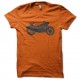 Shirt moto de profile Orange pour homme et femme