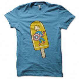 Shirt Captain america sorbet bleu ciel pour homme et femme