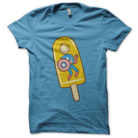 Shirt Captain america sorbet bleu ciel pour homme et femme