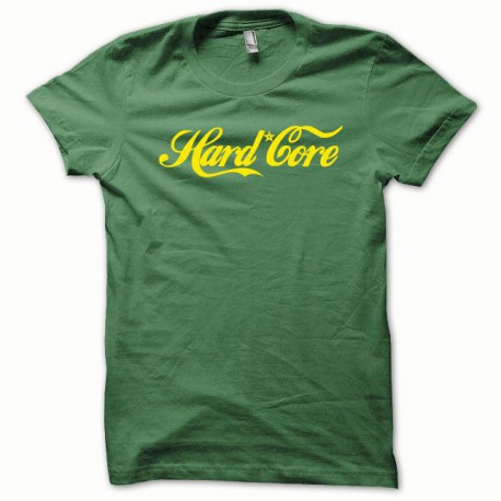 Shirt Hard Core Jaune/Vert Bouteille pour homme et femme