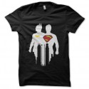 Shirt batman et superman logo effets ombre noir pour homme et femme