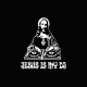 Shirt Jesus is my DJ version flavor blanc/noir pour homme et femme