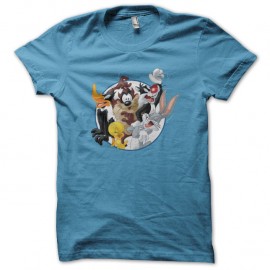 Shirt looney toon bleu ciel pour homme et femme