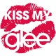 Shirt kiss my glee blanc pour homme et femme