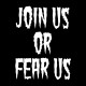 Shirt Join us or fear us noir pour homme et femme