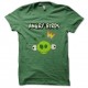 Shirt angry birds parodie vert pour homme et femme