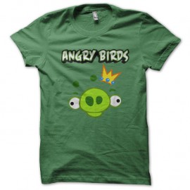 Shirt angry birds parodie vert pour homme et femme