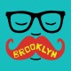 Shirt Brooklyn moustache bleu ciel pour homme et femme