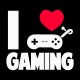 Shirt i love gaming noir pour homme et femme