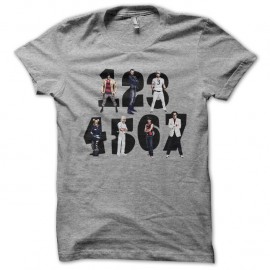 Shirt scott pilgrim vs le monde personnages gris pour homme et femme
