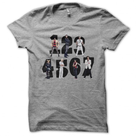 Shirt scott pilgrim vs le monde personnages gris pour homme et femme