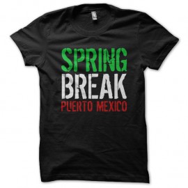 Shirt Spring Break puerto mexico noir pour homme et femme