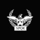 Shirt SPQR Rome blanc/noir pour homme et femme