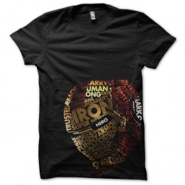 Shirt iron man noir pour homme et femme