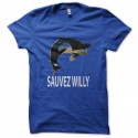 Shirt il faut Sauvez Willy affiche film bleu pour homme et femme