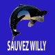 Shirt il faut Sauvez Willy affiche film bleu pour homme et femme
