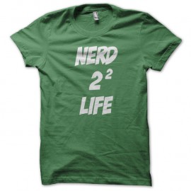 Shirt nerd 2 life vert pour homme et femme