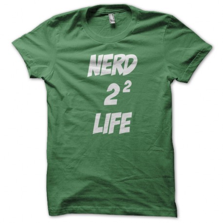 Shirt nerd 2 life vert pour homme et femme