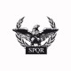 Shirt SPQR Rome noir/blanc pour homme et femme