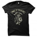 Shirt sons of anarchy logo trefle noir pour homme et femme