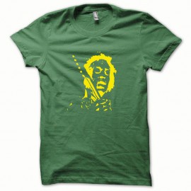 Shirt Jimi Hendrix Jaune/vert Bouteille pour homme et femme