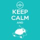 Shirt keep calm et ronfles bleu ciel pour homme et femme