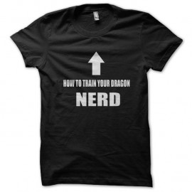 Shirt How to train your dragon nerd noir pour homme et femme