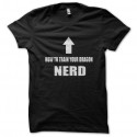 Shirt How to train your dragon nerd noir pour homme et femme