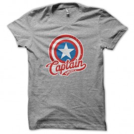 Shirt captain america version vintage gris pour homme et femme