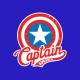 Shirt captain america version vintage bleu pour homme et femme