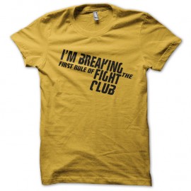 Shirt fight club jaune pour homme et femme