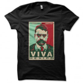 Shirt tierra libertad Viva mexico noir pour homme et femme